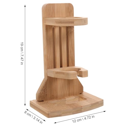 Soporte para botellas de hámster y pequeños animales de bambú khaki 3