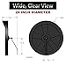 WatchYrBack BLACK 24 inch Convex Mirror, Outdoor or Indoor, Wide Angle View, Curved Traffic Safety and Security Mirror 610 mm