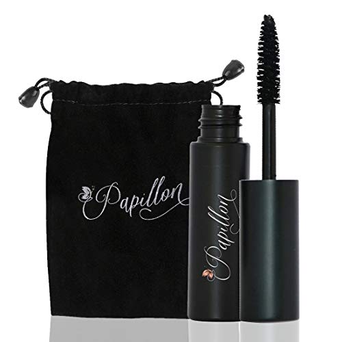Aphrodite Natural Mascara by Papillon. 100% Natural & 85% Organic. Hypoallergenic for Sensitive Eyes. Enriched with Chamomile, Rosemary, Lavender & Vitamin E to Strengthen and Condition Lashes