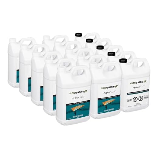 EcoPoxy FlowCast 60L Kit Clear Casting Epoxy Resin for Wood Working, Tables, Counters