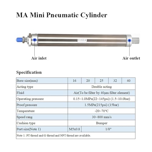 Vérin pneumatique double effet pour automatiser un grand déplacement