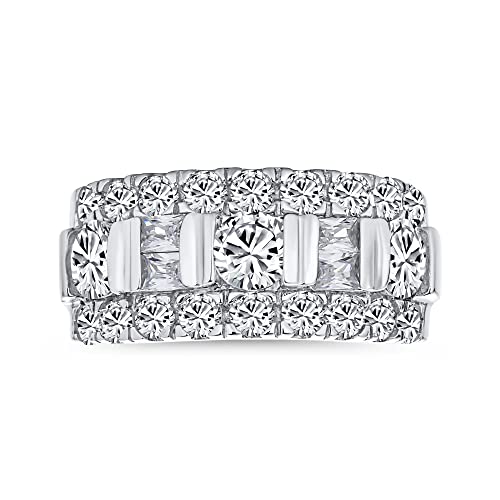 Bague anti accrochage en argent 925 style art déco gravé