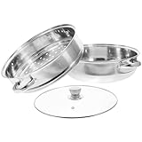 Multifunktionaler dampftopf – leitet die wärme schnell, wodurch der gesamte topfboden schnell erhitzt , sodass das schnell erhitzt wird, ohne lange warten zu müssen, dampfgarer zum kochen