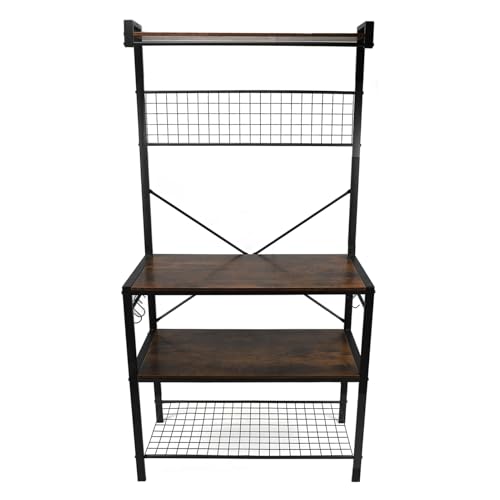 Étagère de rangement en métal robuste pour cuisine et four à micro-ondes