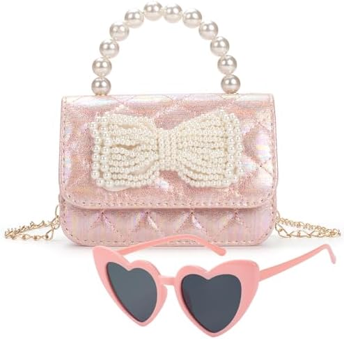 Toddler Purse, Kids Crossbody Bag Little Girls Bow Purse, Chirstm...