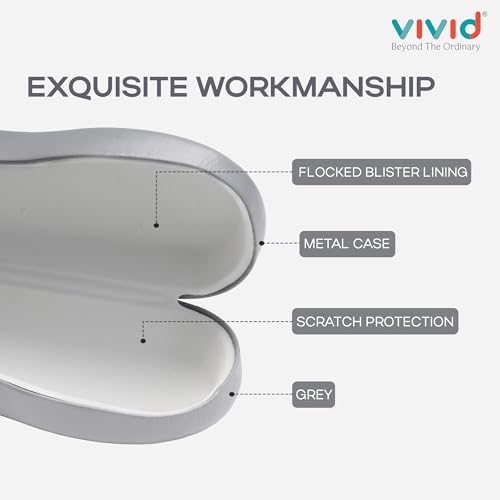 Image of VIVID Vision Unisex Adult Eyewear Specs Case Cover | Screw Driver | Free Cloth | Protect Eye Glasses | Chashma Dibbi | Spectacle Box | HINGE-SPRING | Metal | 3 IN 1