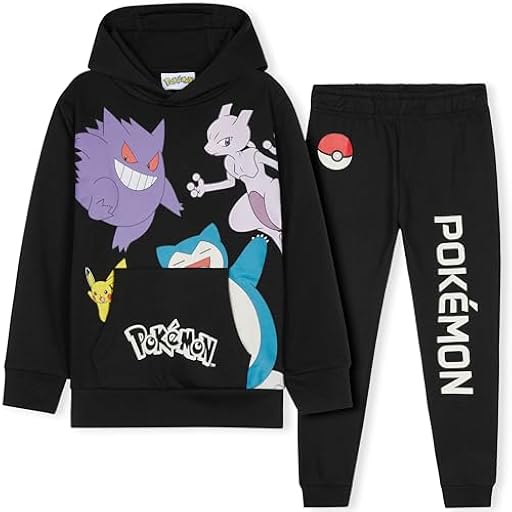 Pokémon Chandal Niño 2 Piezas, Conjunto de Ropa Sudadera con Capucha y Pantalones Jogger, Anime Regalos para Niños y Adolescentes (Negro, 11-12 Años) | Ya disponible en tu tienda friki favorita! En mundofriki.es! Pokémon Chandal Niño 2 Piezas, Conjunto de Ropa Sudadera con Capucha y Pantalones Jogger, Anime Regalos para Niños y Adolescentes (Negro, 11-12 Años) | Ya disponible en tu tienda friki favorita! En mundofriki.es!