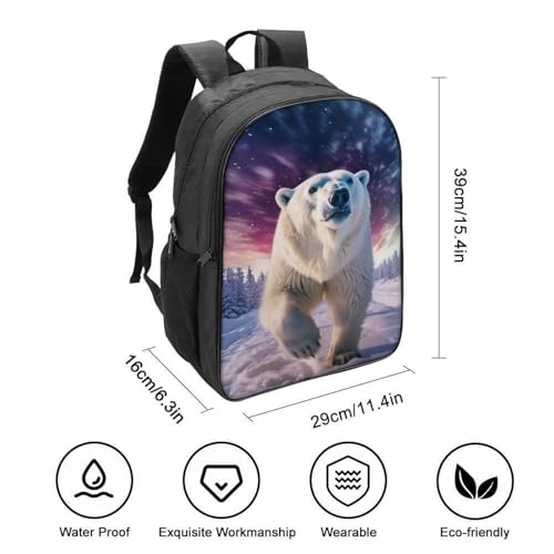 Mochila guardería pequeña de oso polar con correa para el pecho que evita caídas 2