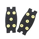 Shophubio Ice Cleats for Shoes, 5-Prong Steel Studs...