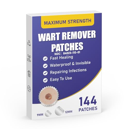 Image of WABRINY Maximum Strength Wart Remover Patches, Fast & Easy Operate Hydrocolloid Waterproof Invisible Sticker -3NQ