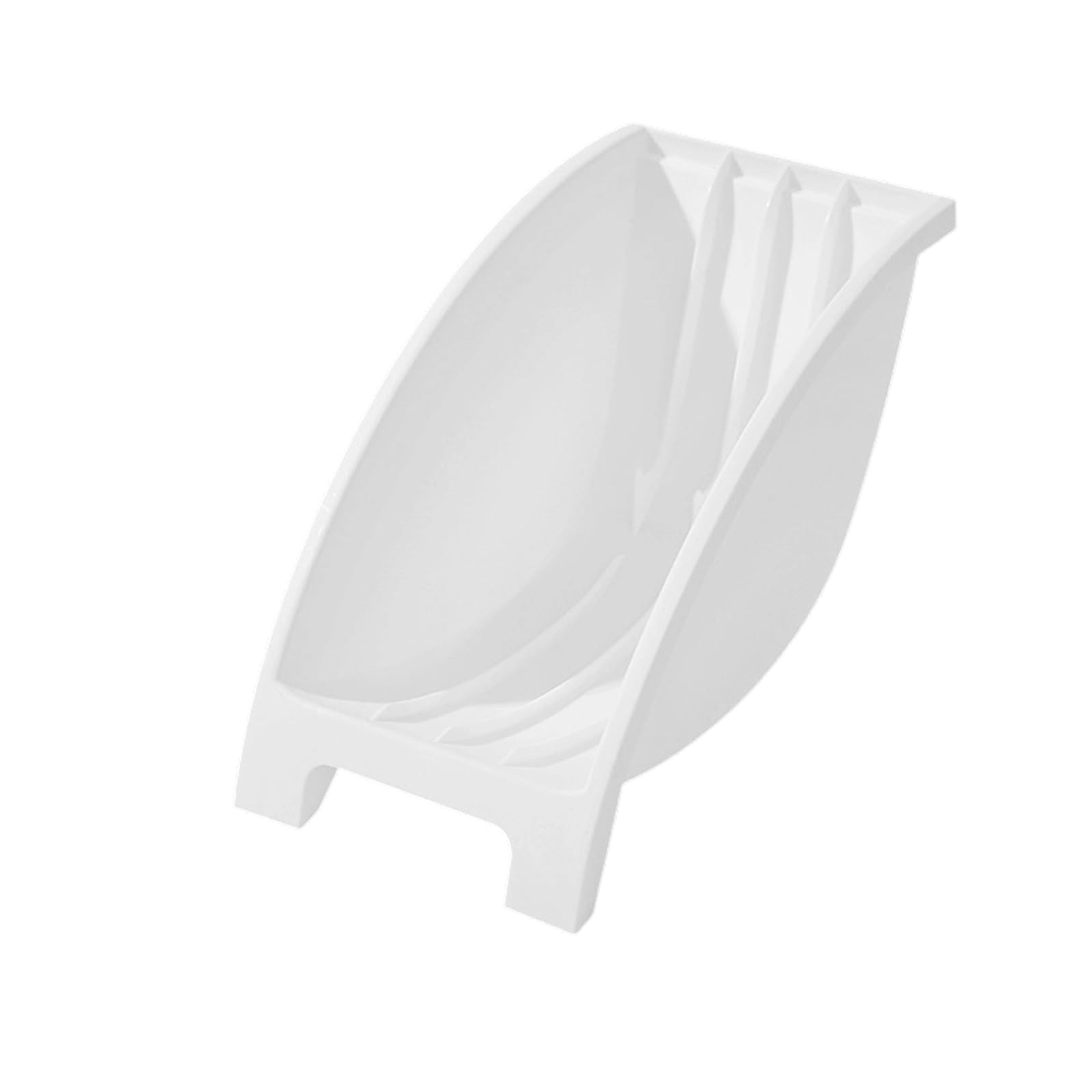 LUCKGONI Modern and Space Saving Drainer for Kitchen Countertop with Utensil Holder and Draining Board in White