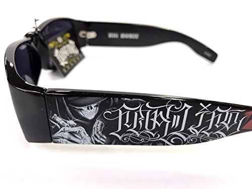 Authentic Shades Skeleton Inked For Life Sunglasses Lentes California Lowrider Locs Style2