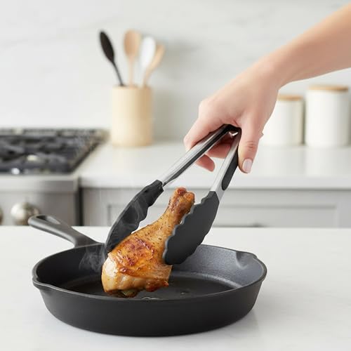 Miniatura 2 de Jata Ac35 - Pinza Cocina Silicona, Mango Ergonómico Silicona, Antideslizante, Apto Lavavajillas, Resistencia 240 , Negro