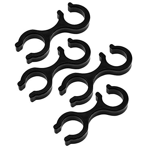 MEROURII 4pcs Hiking Pole Clips,Trekking poles buckle Plastic Walking Stick Holders Quick Lock Two Poles for Hiking Cover