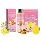 Almohadillas Limpiadoras De áCido KóJico Y CúRcuma, Almohadillas Faciales De CúRcuma Y áCido KóJico Para Limpiar El Rostro Y Eliminar El Exceso De ExfoliacióN (Rojo)