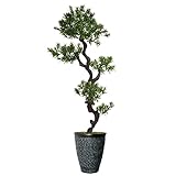 Vintage Home Artificial Faux Real Touch 6.58 Feet Tall Yacca Tree with Fiberstone Planter - Metropolitan Pebble