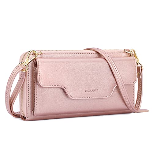 Image of nuoku Women's Small Crossbody Bags Wristlet Clutch Wallet Purses with Card Slot Phone Holder