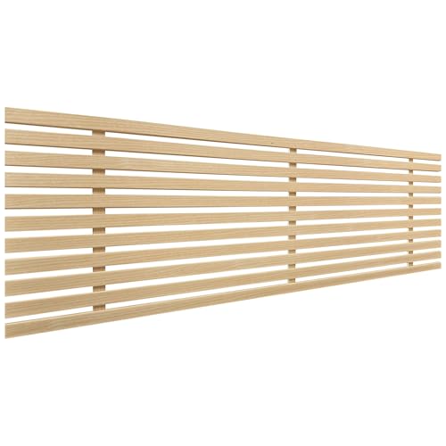 DHOME Tête de lit en Bois recyclé MDF Lit en Palettes Style Japonais Ferrures incluses (160cm, Bois Naturel)