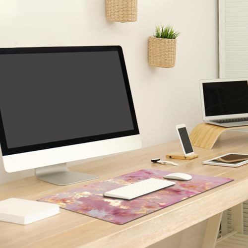 Tapis de Bureau Rose Surface Lisse pour Glisse Fluide