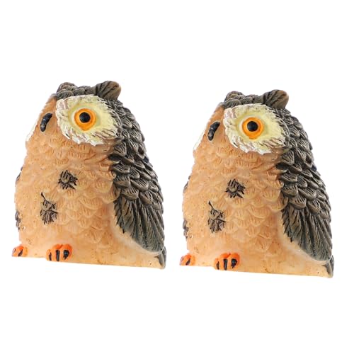 Statues de hibou miniatures plastique YRYRYW duo idéal à offrir pour la maison