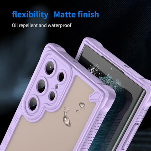 Coque Galaxy S22 Ultra violette avec protection écran en verre trempé - 6