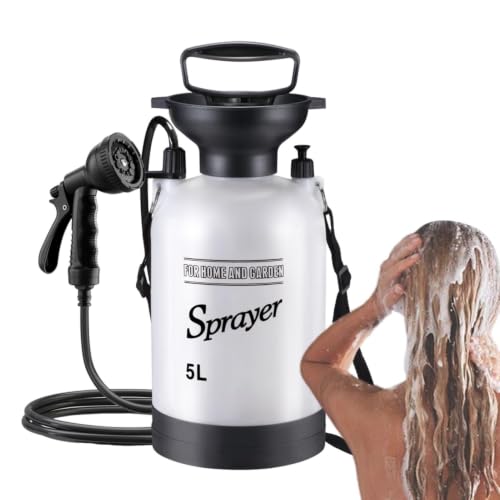 Ducha portátil camping exterior pulverizador agua playa baño mascotas y lavado coche barco