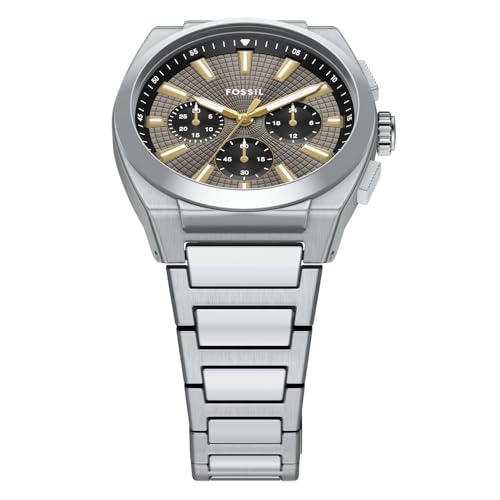 Image of Fossil Everett Silver Quartz Stainless Steel Watch FS6128