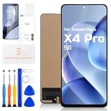 Incell LCD Display for Xiaomi Poco X4 Pro 5G Screen Replacement for Xiaomi Poco X4 Pro 5G LCD Touch Screen Digitizer Assembly with Repair Tools Kit 2201116PG (Black,6.67')