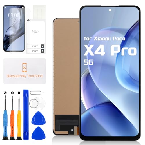 Incell - Pantalla LCD para Xiaomi Poco X4 Pro 5G, pantalla de repuesto para Xiaomi Poco X4 Pro 5G, montaje de digitalizador de pantalla táctil LCD con kit de herramientas de reparación 2201116PG