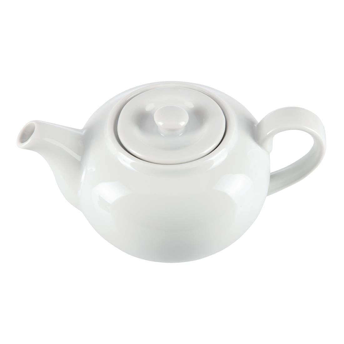 Olympia White Ware Teapots 852Ml 30Oz Porcelain Infuser Innovative Design 4pc