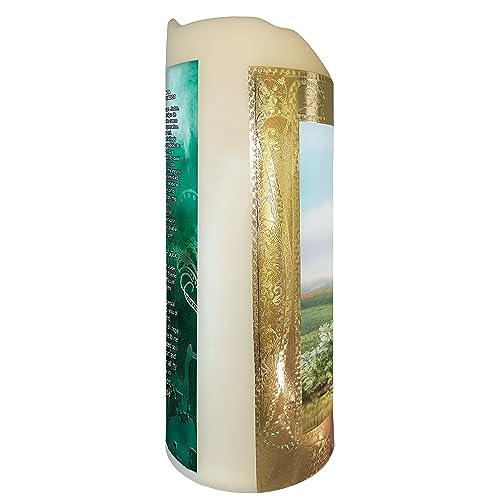 Image of Artediseno piezas maestras Saint Judas Flameless LED Devotional Prayer Candle Religious Gold Foil Decoration for Home, Office, or Place of Workship