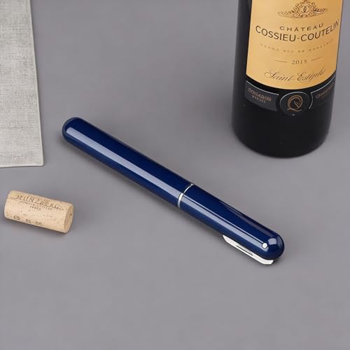 Image of IPEROT Wine Bottle Opener, Easy Air Pressure Corkscrew with Foil Cutter, Manual Wine Cork Remover for Home Bar, Kitchen, Parties and Wine Gifts, Blue