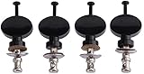 Juego de 4 clavijas de afinación para ukelele, accesorios fáciles de usar, color negro