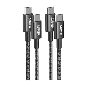 Anker 333 USB C to USB C Charging Cable, (3.3ft 100W, 2-Pack), Fast Charging Power Suitable for iPhone 17/16/15, iPad Pro, Samsung Galaxy, MacBook Pro,and More Black 0.9M+0.9M