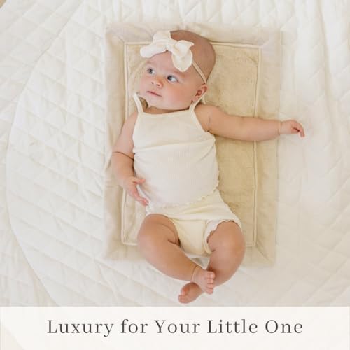 SARANONI Luxury Security Blankets for Babies | Ultra-Soft Lush and Boutique Quality Baby Blanket | Ivory, Mini - 15\" x 20\" - Thumbnail 4