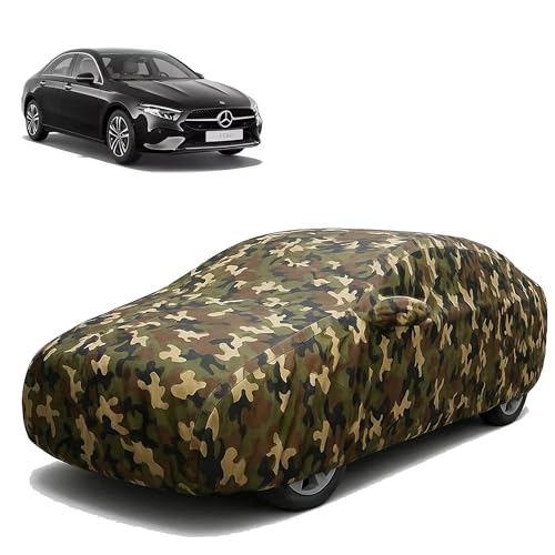 Image of Sulfar 100% Waterproof Car Body Cover Compatible with Mirror for Mercedes Benz AClass with Long Lasting Durable Material (Triple Stitched, Full Bottom Elastic, Camouflage Army)