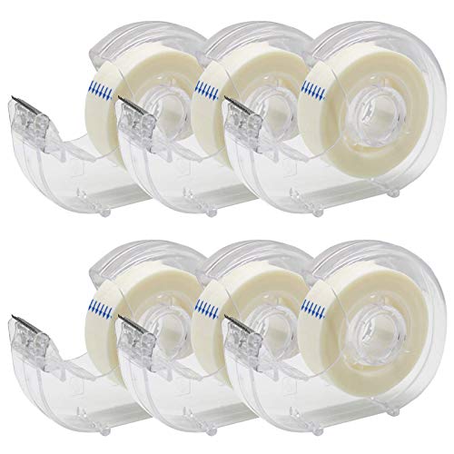 Image of OWLKELA 6 Pack 3 /4 inch x 28 Yds Invisible Tapes and Refillable Dispensers, Matte Finish Magic Tape with Dispenser for Home and School