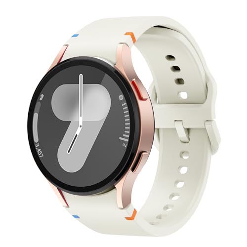 Image of No Gap Strap Compatible with Samsung Galaxy Watch 7 6 5 4 44mm 40mm /FE 40mm / Watch 6 Classic 47mm 43mm / 5 Pro 45mm / 4 Classic 46mm 42mm, Silicone Replacement Sport Loop Band(NO WATCH)
