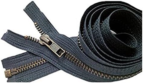 #5 Chaqueta de latón antiguo YKK de peso medio separando cremallera  Elige tu longitud  Color gris oscuro # Y0004  Hecho en los Estados Unidos (1