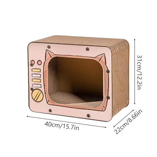 Maison à gratter pour chats en carton | Solution anti-griffures pour canapé et tapis