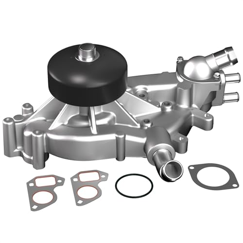 Marsram Engine Water Pump w/Thermostat Compatible with Chevy GMC Cadillac Hummer Workhorse 1999-2006 Silverado Sierra 2003-2006 Tahoe Suburban Express TrailBlazer Yukon 4.8L 5.3L 6.0L V8 OE AW5104