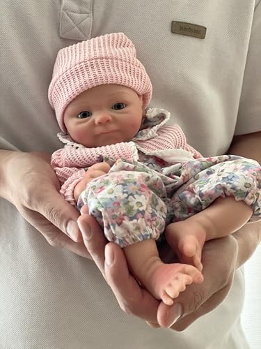 Muñeca bebé de silicona realista de 13 pulgadas miniatura 6