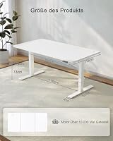 JUMMICO Höhenverstellbarer Schreibtisch 160 x 70 cm, USB-A-Anschluss – Ansicht 5