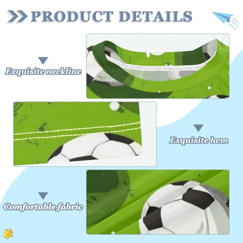Kids Swimsuit Football Grass Sport Sunscreen T-Shirts Swimwear Sets UPF 50+3