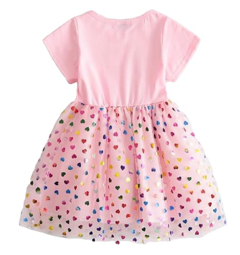 Toddler Girls Cotton Casual Unicorn Dress Fairy Tutu Kids Graphic Cartoon Dress2