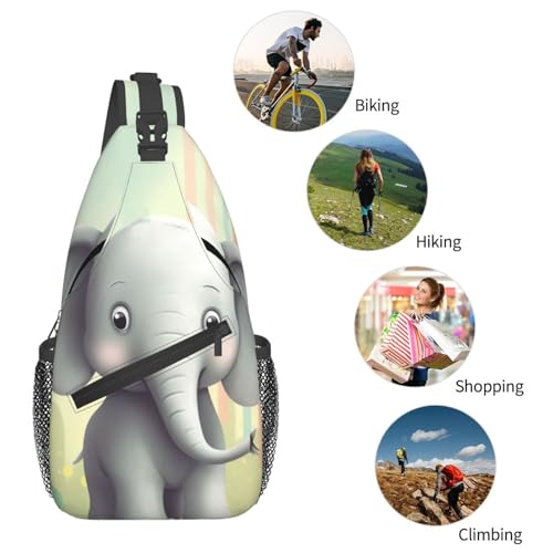 Bolso cruzado Lovely Elephant para viajes y senderismo miniatura 6