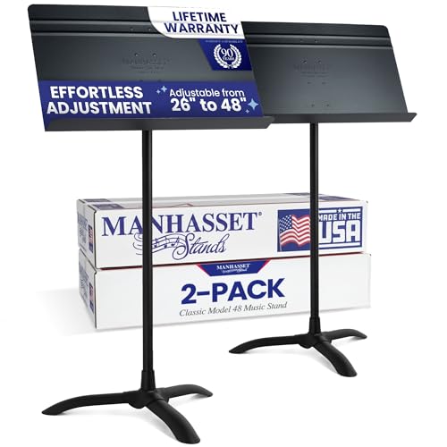 Image of Manhasset 48 Symphony Music Stands for Sheet Music - Pack of 2