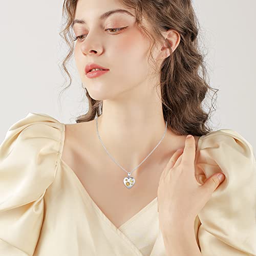 Sun And Moon Necklace Sterling Silver Locket Necklace That Holds Pictures Heart Shaped Locket Necklace For Women Teen Girls Gold Sun Moon Star Locket Halloween Christmas Jewelry Gifts #TOP3