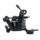 Padieoe Tattoo Machine Liner Iron Frame Tattoo Gun 10 Wrap Coils for Beginners Starters