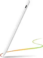 Caneta Pencil Para Apple iPad Sensível à Inclinação, Rejeição de Palma da mão e Display de Bateria acompanha, for iPad 10/9/8/7/6th Gen, Air 11"-13"/M2/5/4/3rd, Pro 11"/12.9"/13"/M4, Mini 6/5th
